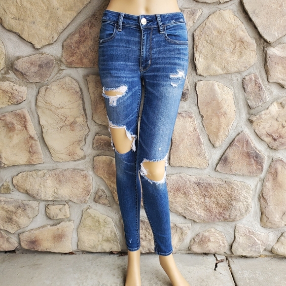 AMERICAN EAGLE | Hi-Rise Jeggings AEO Denim X - Picture 1 of 11